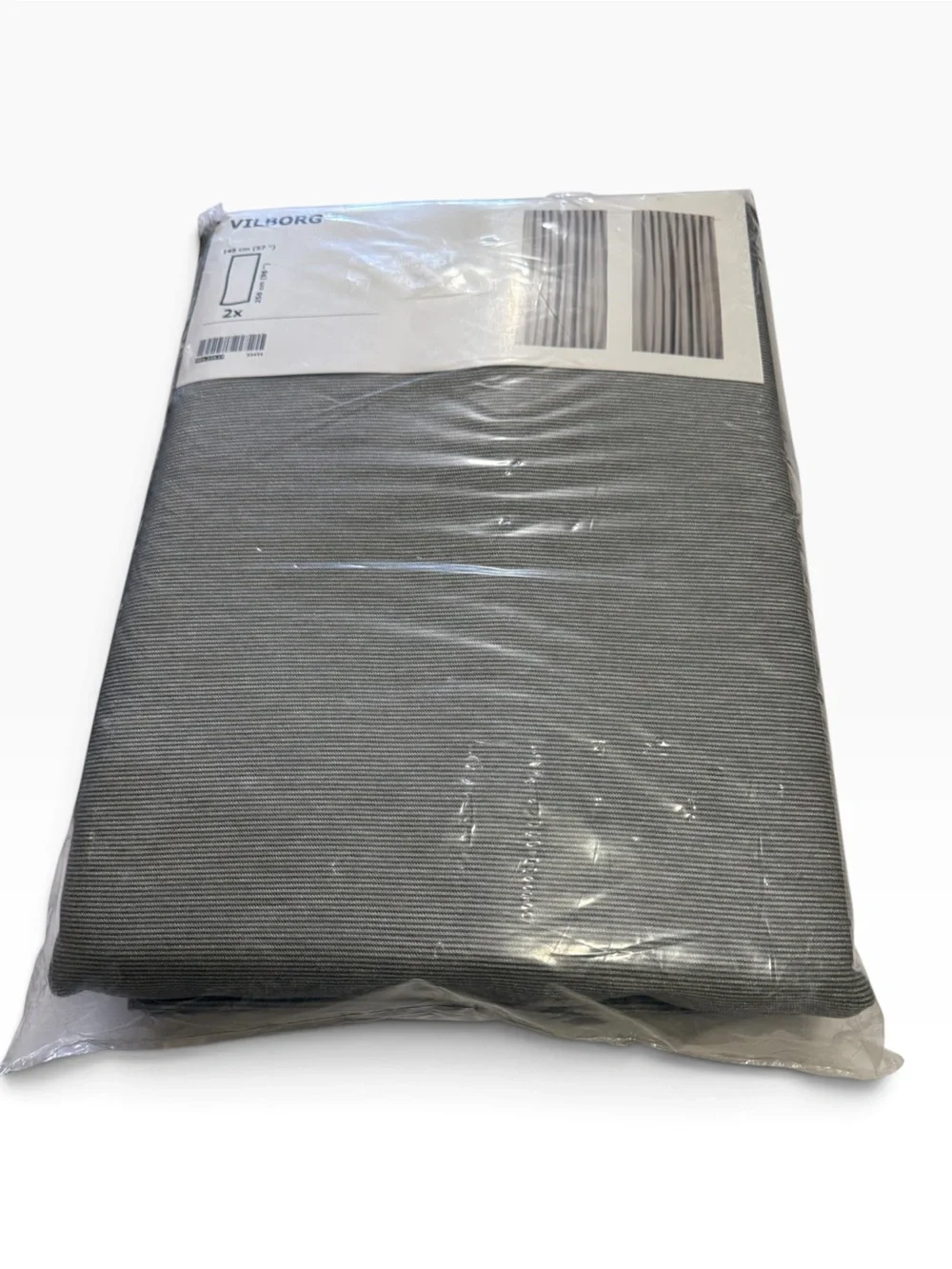 IKEA VILBORG Room Darkening Curtains - Gray Striped